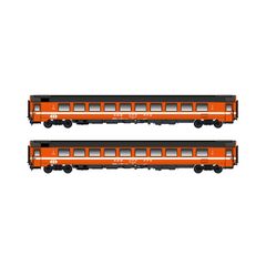 CFF Coffret de 2 voitures voyageurs Bpm 2&egrave;me classe (UIC Z1) Ep.0.20