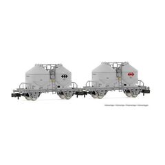 SBB 2 x 2-achsige Silowagen Ucs grau Ep.IV SWISS EDITION