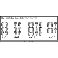 Flat Head & Cap Screw Set 4*8/4*12/4*16