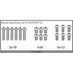 Button Head Screw Set 3*18/4*8/4*12