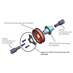 Adaptateur pour poulie unidirectionnelle TRF501X (36t)