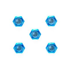 3mm Thin ALU Lock Nut bleu (5)