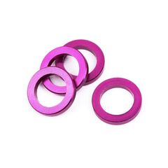 ALUMINUM WASHER 4X6X1.0MM (4PCS/PURPLE)