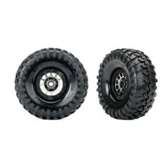 Tires and wheels, assembled (Method 1 05 black chrome beadlock wheels, Cany on Trail 1.9' tires, foam inserts) (1