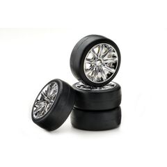 Räderset Onroad Throwing Star / Slick Chrom 1:10 (4)