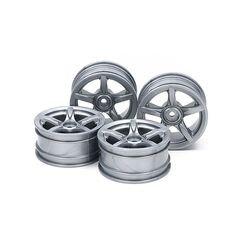 Arched 5-Spoke Wheels 4pcs argent (26mm / +2)