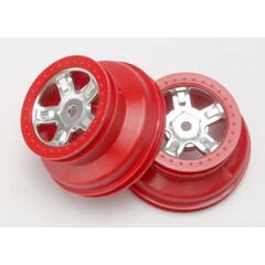 WHEELS, SCT SATIN CHROME, RED