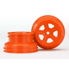 Wheels, SCT orange, beadlock style, d ual profile (1.8' inner, 1.4' outer) (2)