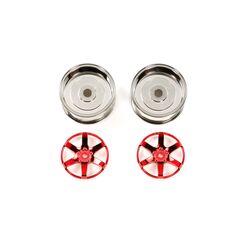Red Plated 2-Piece 6-Spoke Wheels (26mm Offset 4)