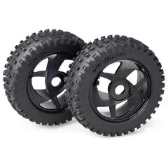 Räderset Buggy Harakiri 6 Speichen/ Dirt schwarz 1:8 (2)