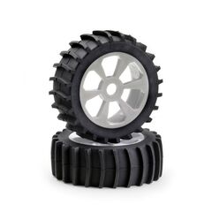 Räderset Buggy 6-Speichen Sandpaddle weiß 1:8 (2)