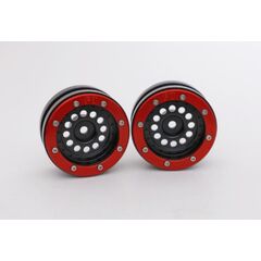 Beadlock Jantes PT-Bullet noir/rouge 1.9 (2) 