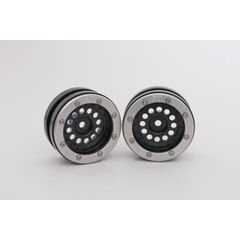 Beadlock Jantes PT-Bullet noir/argent 1.9 (2) 