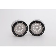 Beadlock Jantes PT-Bullet argent/noir 1.9 (2) 