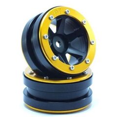 Beadlock Jantes PT-Slingshot noir/doré 1.9 (2 pcs)