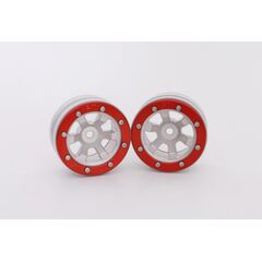 Beadlock Jantes PT-Claw argent/rouge 1.9 (2) 