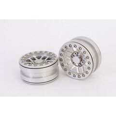 Beadlock Wheels PT-Warrior Silver/Silver 1.9 (2pcs)
