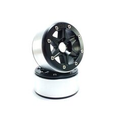 Beadlock Wheels SIXSTAR noir/noir 1.9 (2) sans moyeu de roue