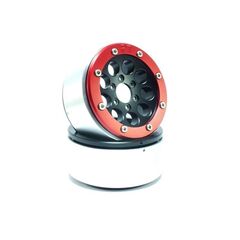 Beadlock Wheels GUN noir/rouge 1.9 (2) sans moyeu de roue