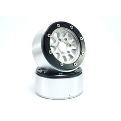 Beadlock Wheels GEAR argent/noir 1.9 (2) sans moyeu de roue