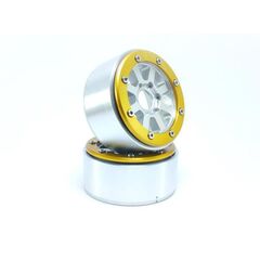 Beadlock Wheels HAMMER argent/doré 1.9 (2) sans moyeu de roue