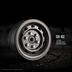 Gmade 1.9 SR02 beadlock wheels (Uncoated steel) (2)