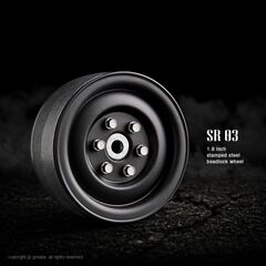 Gmade 1.9 SR03 beadlock wheels (Matt black) (2)