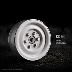 Gmade 1.9 SR03 beadlock wheels (Gloss white) (2)