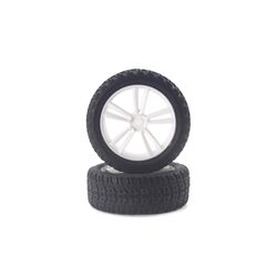 White Front Tires and Rims for  SC,DB,HM,XR(31211W+31404) 2P