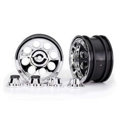 Wheels, 2.2', classic chrome (2)/ cen ter caps (front (2), rear (2)) (requi res #8255A extended thread stub axle)