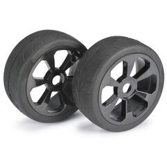 Paire de roues Buggy  6 battons/Street  noir 1/8ème (2pcs)