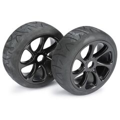 Paire de roues Buggy  7 battons/Street  noir 1/8ème (2pcs)