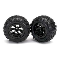 Tires and wheels, assembled, glued (G eode black, beadlock style wheels, Ca nyon AT tires, foam inserts) (1 left,
