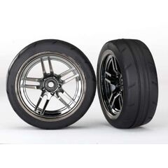 Tires and wheels, assembled, glued (s plit-spoke black chrome wheels, 1.9' Response tires) (front) (2)