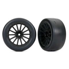 Tires and wheels, assembled, glued (m ulti-spoke black wheels, 2.0' ultra-w ide slick tires foam ins