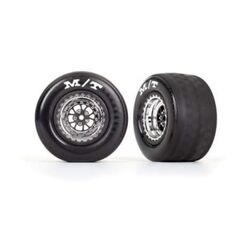 Tires & wheels, assembled, glued (Wel d chrome with black wheels, tires, fo am inserts) (rear) (2)