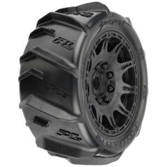 1/6 Dumont Snd/Snw Tires F/R MTD 24mm Blk Raid(2)