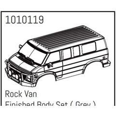 Rock Van PC Carrosserie Set (grey) - PRO Crawler 1:18