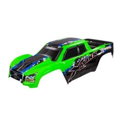 Body, X-Maxx, green (painted, decals applied)