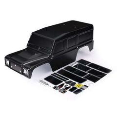 Body, Land Rover Defender, black (pai nted)/ decals