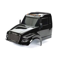 Body, TRX-6 Ultimate RC Hauler, black (painted, decals applied) (includes headlights, roof lights, & side mirro