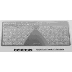 3-D-7006-Stainless Steel Rear Diamond Plates Silver for Axial SCX10 II, XJ Cherokee Body