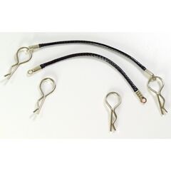 Karosseriesplinte mit Seil, schwarz (80mm)
