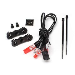 LED Lights/ harness (4 red lights)/ L ED housing (2)/ wire clip (1)/ wire ties (2)/ 3x6mm CCS (2) (u