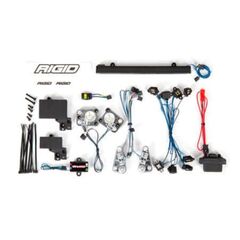 LED light set, complete with power su pply (contains headlights, tail light s, roof light bar, rock lights & dist