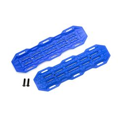 Traction boards, blue/ mounting hardw are
