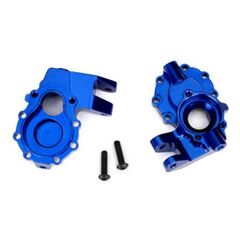 Portal housings, inner (front), 6061- T6 aluminum (blue-anodized) (2)/ 3x12 BCS (2)
