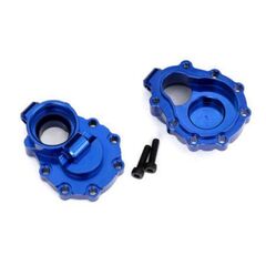Portal housings, inner (rear), 6061-T 6 aluminum (blue-anodized) (2)/ 2.5x1 0 CS (2)