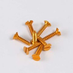 AMB0483-ALU FLAT TAP.SCREW 3x12 GOLD