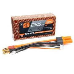 LEMSPMX63002S100HT-6300mAh 2S 7.6V 100C Smart HV LiPo Sh ort 5mm Tubes